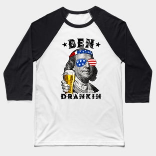 4th of July Shirt, Funny American Shirt, Ben Drankin, Beer Drinking Gift, Ben Franklin T-shirt for men and women Baseball T-Shirt